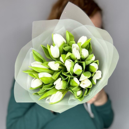 Buchet din 19 Lalele Albe [1]
