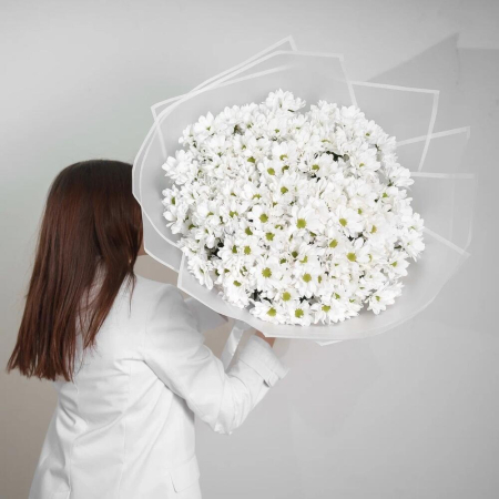 Buchet din 25 Crizanteme Albe [3]