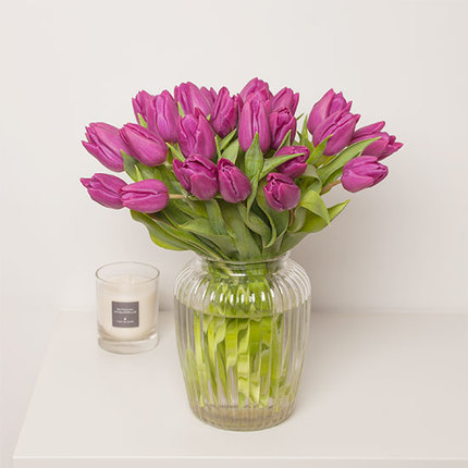 Buchet din 25 de lalele mov [2]