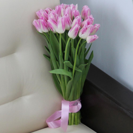 Buchete - Buchet din 25 Lalele Roz Pătate