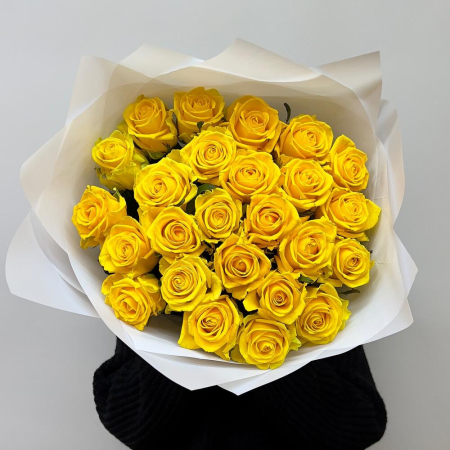 Buchet din 25 Trandafiri Galbeni [4]