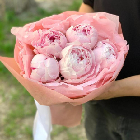 Buchete - Buchet din 5 Bujor Sarah Bernhardt