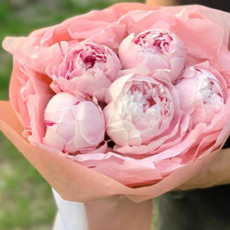 Buchet din 5 Bujor Sarah Bernhardt [1]