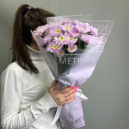 Buchet din 5 Crizanteme Lila [1]