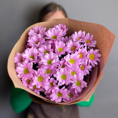 Buchet din 5 Crizanteme Roz [2]