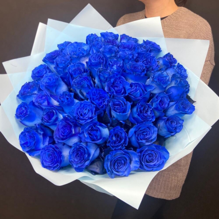 Buchet din 51 Trandafiri Albaștri [1]