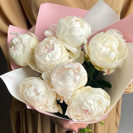 Buchet din 7 Bujori Albi [4]