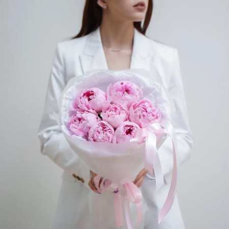 Buchet din 7 Bujor Sarah Bernhardt [3]