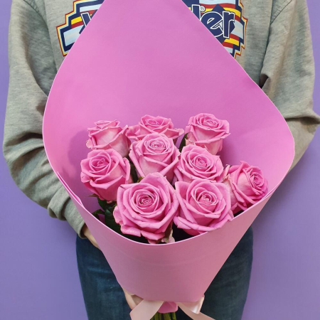 Buchet din 9 Trandafiri Roz [3]