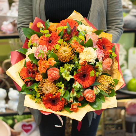 Buchet Mixt de Toamnă cu Alstroemeria și Gerbera [2]