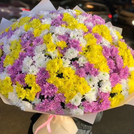 Buchet Multicolor din 101 Crizanteme [2]