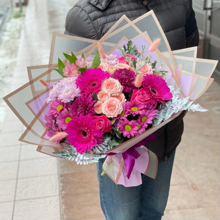 Buchete - Buchet Roz-Fuchsia din Flori Mixte București