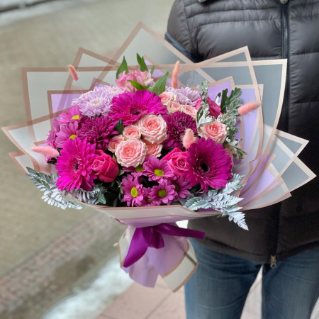 Buchet Roz-Fuchsia din Flori Mixte București [3]