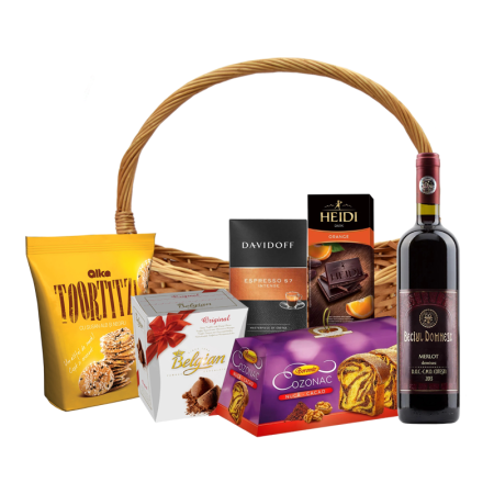 Cadouri de Paște - Coș de Paște "Delicii și Arome Fine"