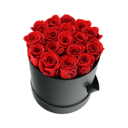 Criogenați - Cutie cu 17 Trandafiri Criogenați Roșii