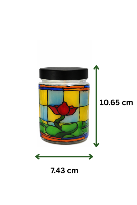 Lumânare din ceară de soia Patchouli – Borcan Vitraliu cu efect de lampă decorativă [5]