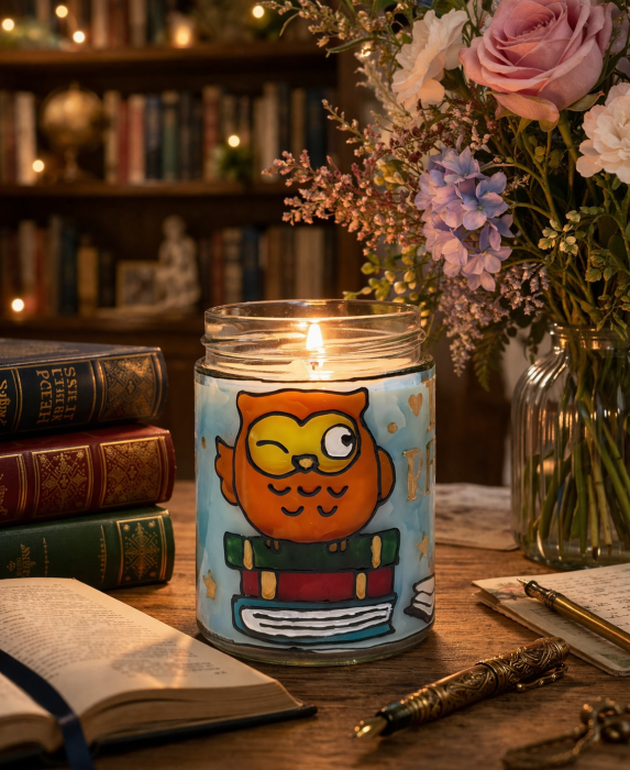 Lumânare parfumată din soia – Borcan vitraliu 2 în 1 (Lumânare + Lampă) [2]