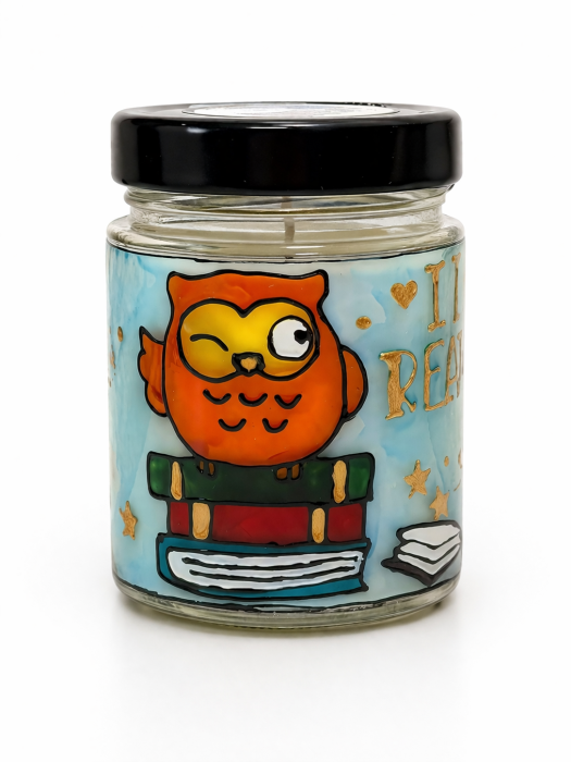 Lumânare parfumată din soia – Borcan vitraliu 2 în 1 (Lumânare + Lampă) [7]