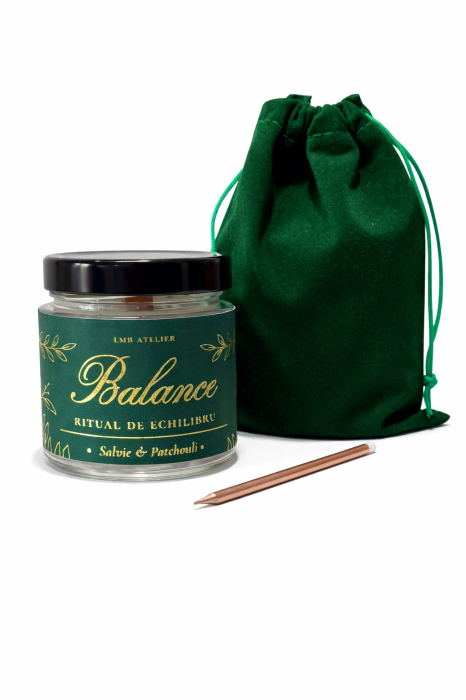Lumânare parfumată Balance cu salvie și patchouli din ceară de soia naturală [6]