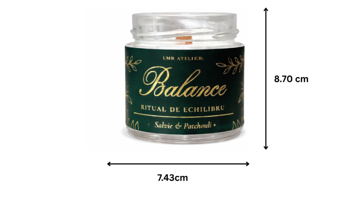Lumânare parfumată Balance cu salvie și patchouli din ceară de soia naturală [4]