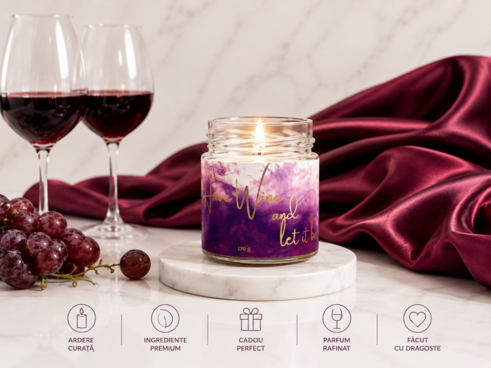 Lumânare parfumată Have wine and let it be din ceară de soia 170g – parfum conifere [4]