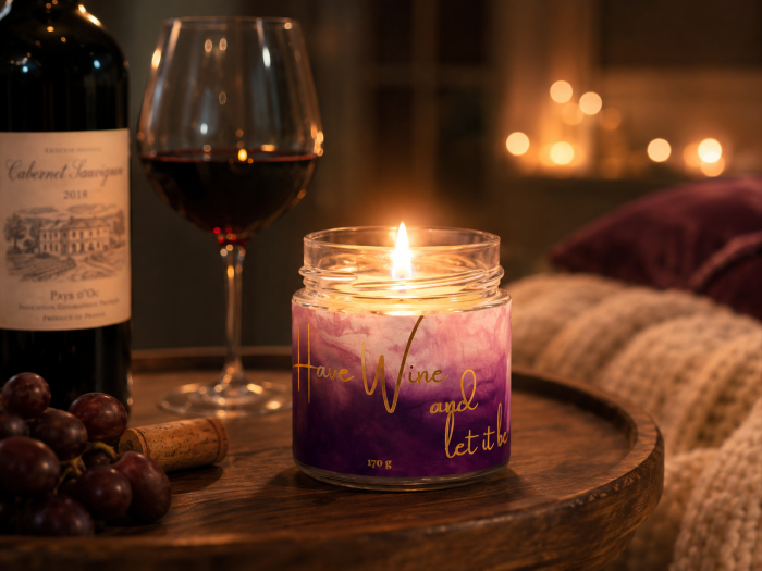 Lumânare parfumată Have wine and let it be din ceară de soia 170g – parfum conifere [2]