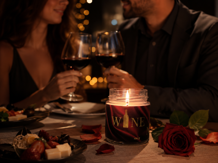 Lumânare parfumată Wine not? din ceară de soia 170g – parfum conifere [5]