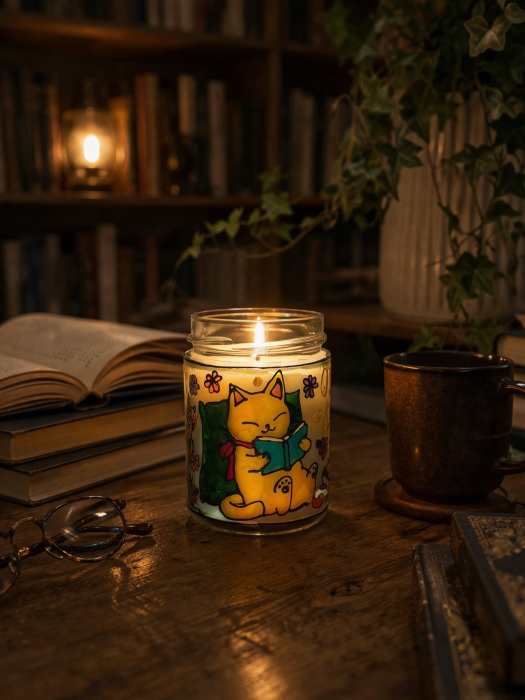 Lumânare parfumată din soia – Borcan vitraliu 2 în 1 (Lumânare + Lampă) [2]