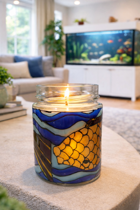 Peste Auriu Lumanare Lampa [3]