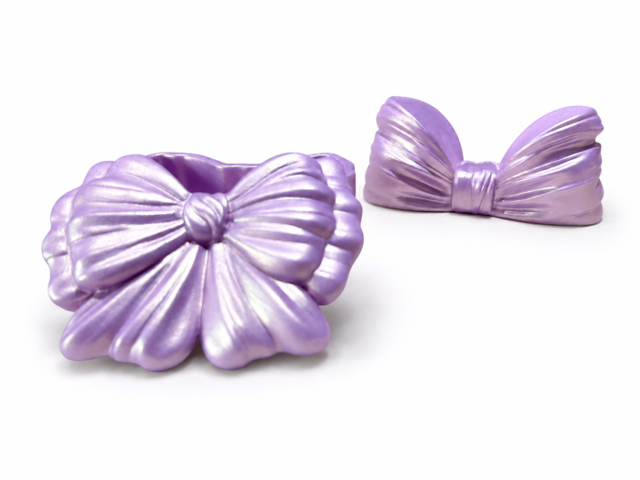 Set Cutie Bijuterii și Suport Lumânare Fundiță Lavandă – Handmade din Praf Ceramic [4]