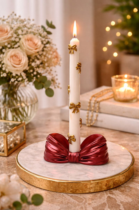 Sfeșnic decorativ în formă de fundiță – design premium [2]