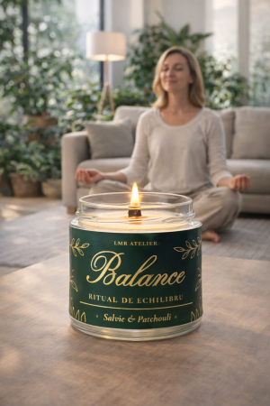 Lumanari - Lumânare parfumată Balance cu salvie și patchouli din ceară de soia naturală