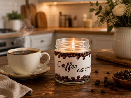 Lumanari cu mesaj - Cadou coffee lover lumanare parfumata cafea