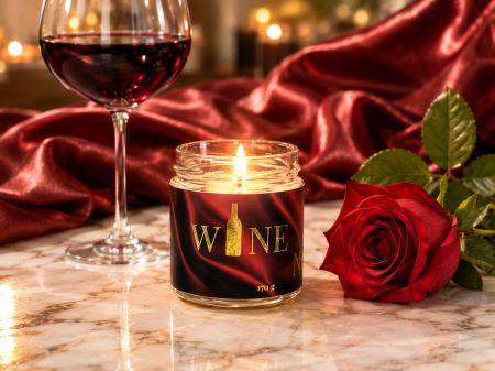 Lumanari cu mesaj - Lumânare parfumată Wine not? din ceară de soia 170g – parfum conifere