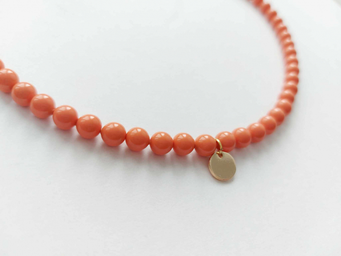 Colier unicat cu elemente Swarovski Coral Cristal [3]