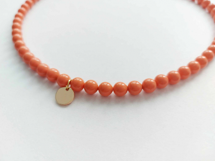 Colier unicat cu elemente Swarovski Coral Cristal [2]