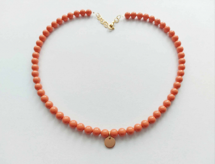 Colier unicat cu elemente Swarovski Coral Cristal [4]