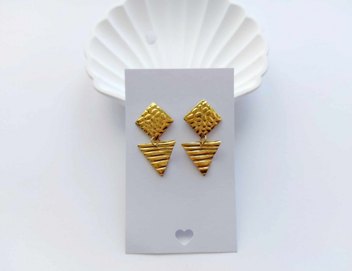 Cercei aurii GLOW 37x19 mm [2]