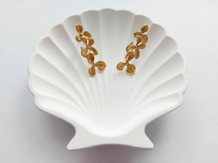 Cercei flori aurii GLOW [3]