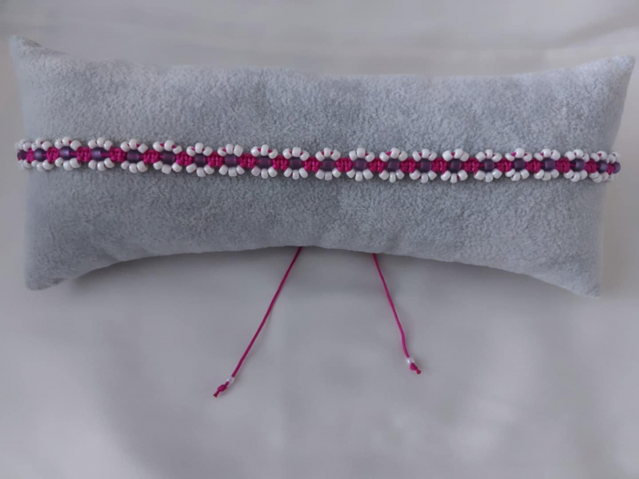 Colier-choker împletit cu motive florale [1]