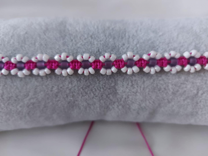 Colier-choker împletit cu motive florale [3]