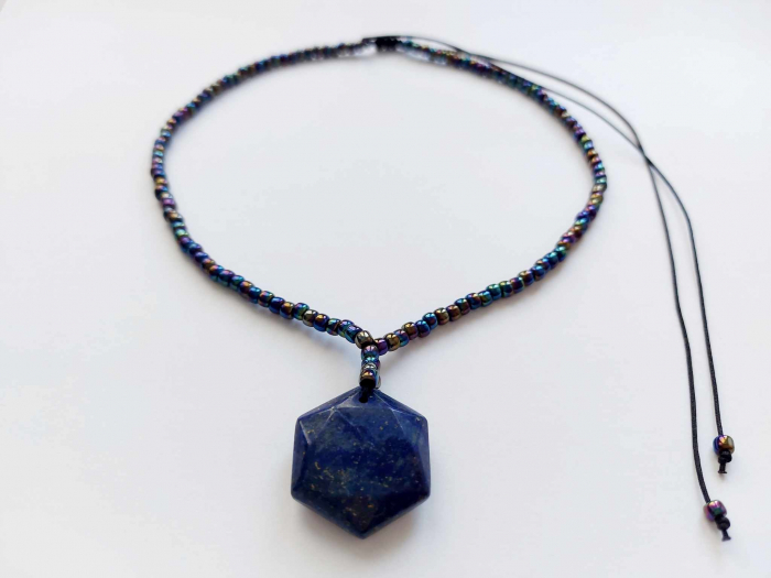 Colier cu Lapis Lazuli și mărgele Toho [1]