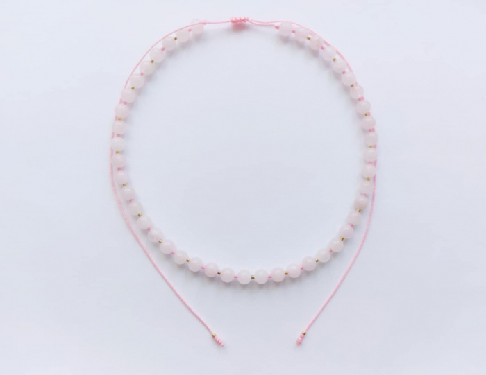 Colier cu mărgele japoneze și Cuarț roz [1]