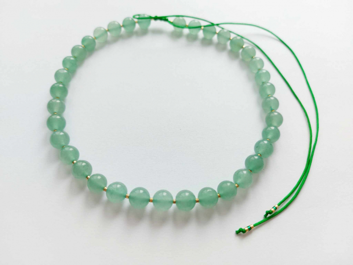 Colier reglabil cu Aventurin și Miyuki [2]