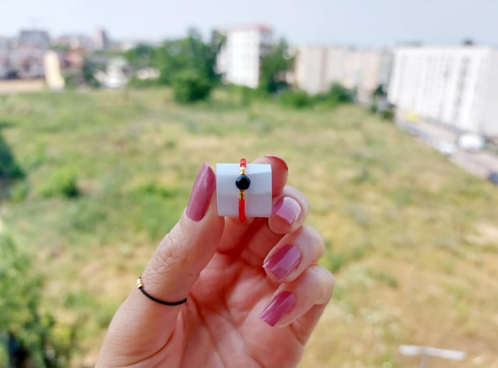 Inel cu Onix și miyuki placate cu Aur [1]