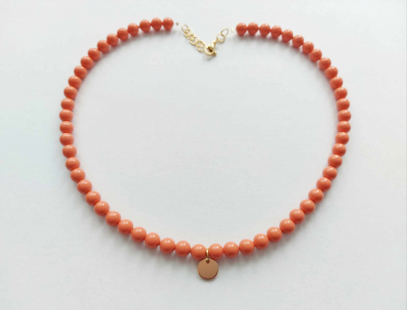 Colier unicat cu elemente Swarovski Coral Cristal [3]