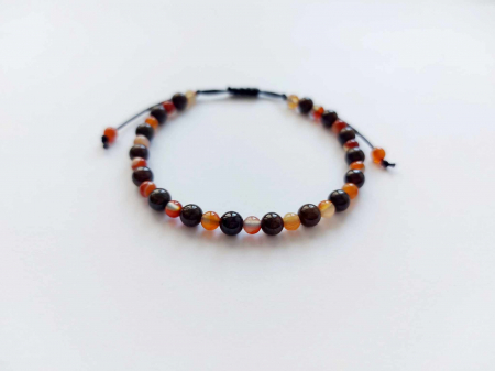 Brățări - Brățară ajustabilă cu Granat și Carneol