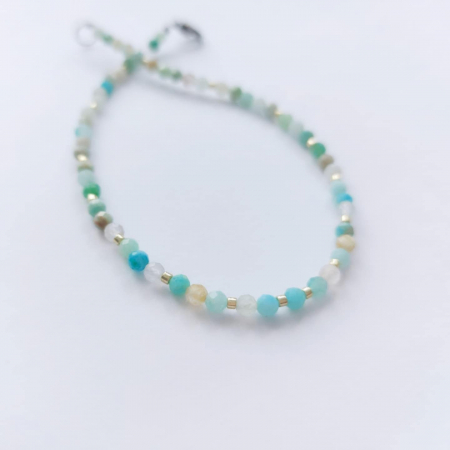 Brățări de picior - Brățară de picior 'Bleu Ciel' cu Amazonit