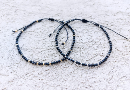 Brățară de picior cu inserții aurii/argintii [2]