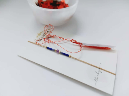 Miyuki - Brățară mărțișor cu ametist - simbol al intuiției și liniștii